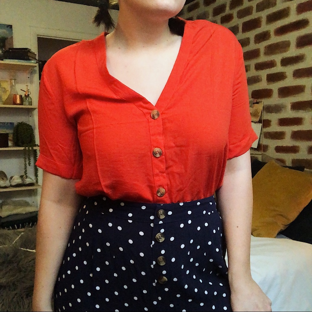 Brand new vintage Inspired red top